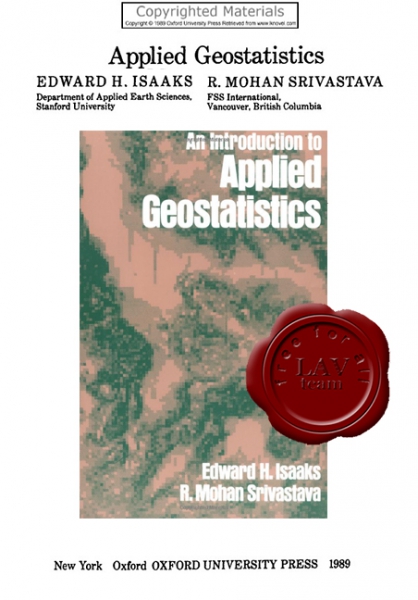 Edward Isaaks & Mohan Srivastava - Applied Geostatistics