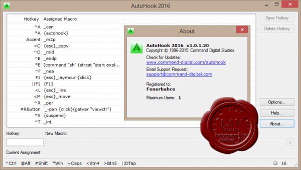 Command Digital Studios AutoHook 2016 v1.0.1.20