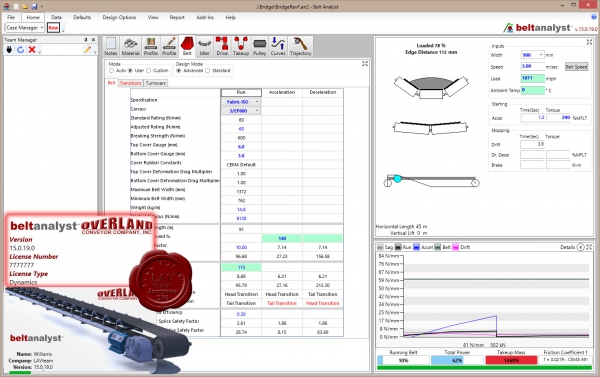 Overland Conveyor Belt Analyst v15.0.19