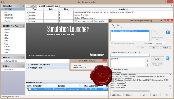 Schlumberger ECLIPSE 2015.1 Schlumberger ECLIPSE 2015.1