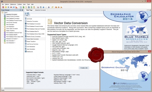 Blue Marble Geographic Calculator 2016