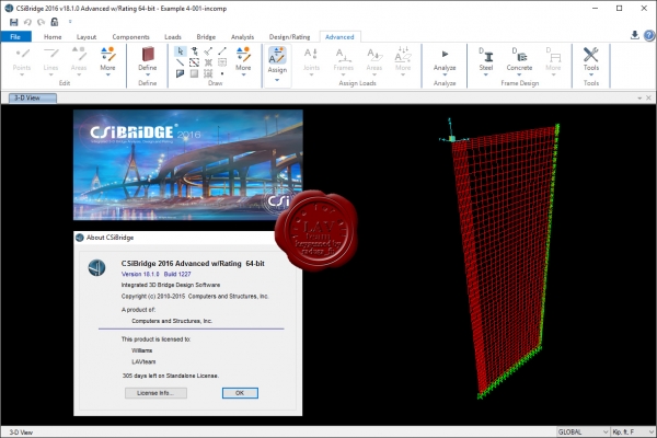 CSI Bridge 2015 Advanced v18.1.0 build 1227