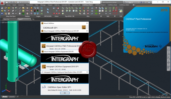 Intergraph CADWorx 2016 SP1 v16.0.1 Intergraph CADWorx 2016 SP1 v16.0.1