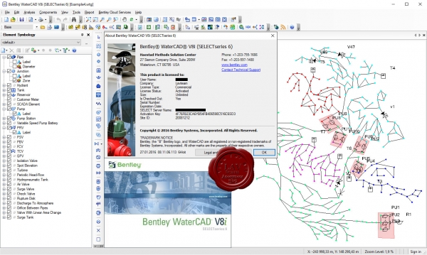 Bentley WaterCAD V8i SS6 08.11.06.113