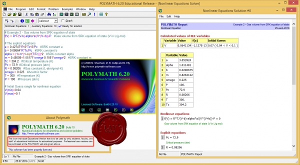 Polymath v6.2.10 Educational Release