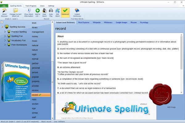 eReflect Ultimate Spelling 2014