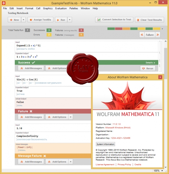 Wolfram Research Mathematica v11.0.1