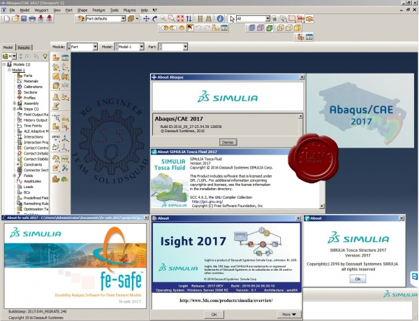 Dassault Systemes SIMULIA Suite 2017 (Abaqus, Isight, Fe-safe, Tosca)