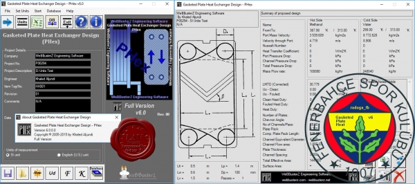 WeBBusterZ Gasketed Plate Heat Exchanger Design v6.0