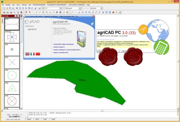 Survey CAD System pfCAD agriCAD v3.0.33