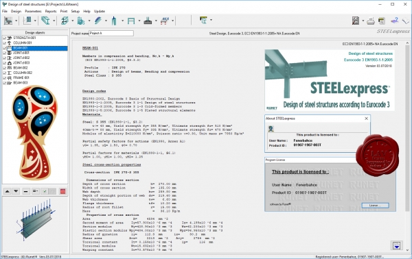 RUNET software STEELexpress version 03.07/2018 RUNET software STEELexpress version 03.07/2018