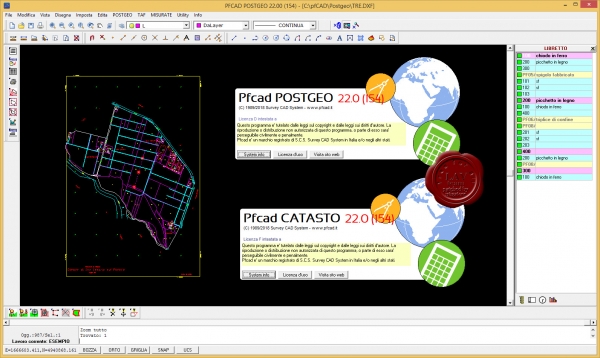 Survey CAD System pfCAD Catasto v22.0.154