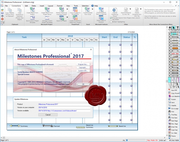 KIDASA Software Milestones Professional 2017 rev 09.14.2018 KIDASA Software Milestones Professional 2017 rev 09.14.2018