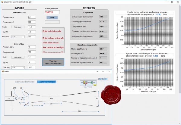 EzeJector Ejector Simulation 2017