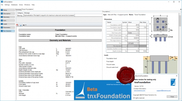 Tower Numerics tnxFoundation v1.0.7.8 beta