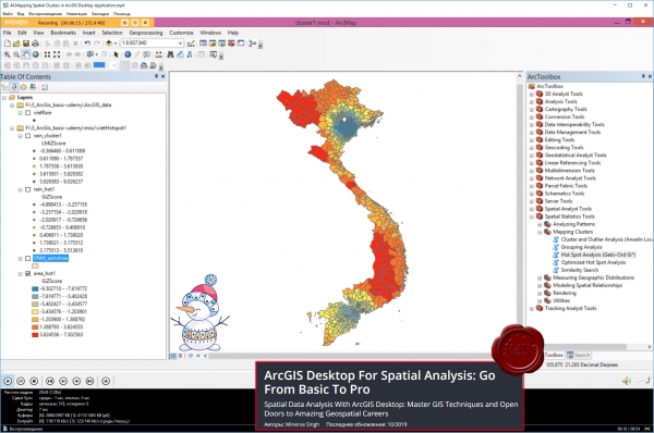 ArcGIS Desktop For Spatial Analysis: Go From Basic To Pro, 2019/10