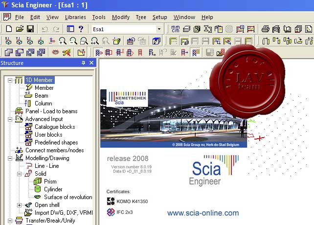 Nemetschek SCIA Engineer 2008 v8.0.19 Nemetschek SCIA Engineer 2008 v8.0.19