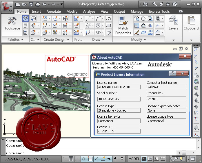AutoCAD Map 3D 2010 license