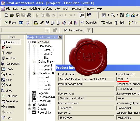 Autodesk AutoCAD Revit Architecture Suite v2009.1 english