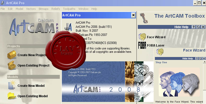 Delcam ArtCAM PRO v2008 build 151 RIP Delcam ArtCAM PRO v2008 build 151 RIP