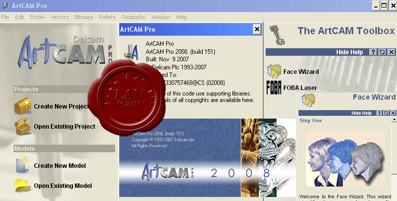 Delcam ArtCAM PRO v2008 build 151 RIP