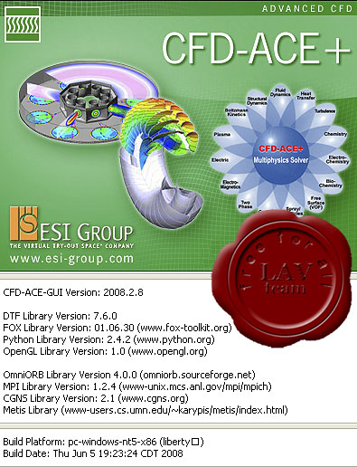 ESI Advanced CFD-ACE+ v2008.2.8