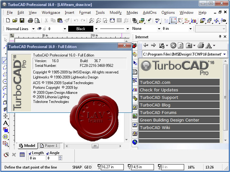 IMSI TurboCAD Pro Platinum v16.0