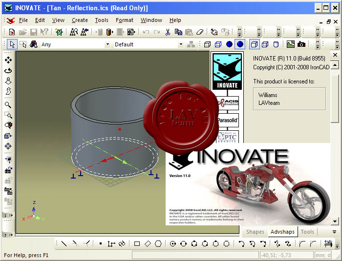 IronCAD Inovate v11.0.8955