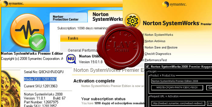 Symantec Norton SystemWorks 2008 Premier Edition v11.0.1.67 2xISO