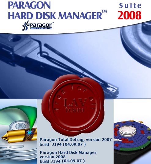 Paragon Hard Disk Manager Pro 2008 Suite + Recovery CD Image