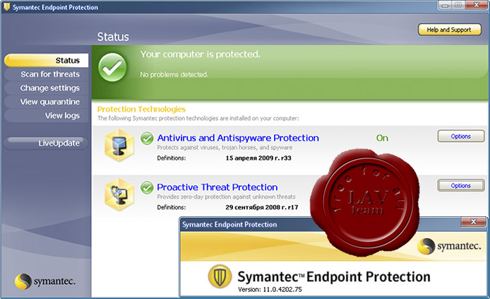 Symantec Endpoint Protection v11.0.4202.75 MR4 MP2