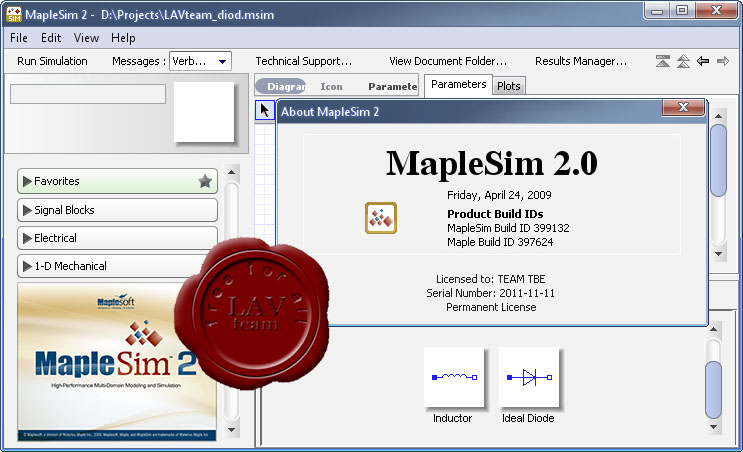 Waterloo Maplesoft MapleSim v2.0