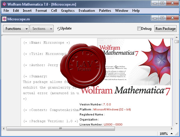 Wolfram Research Mathematica v7.0.0